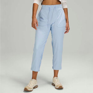 Lululemon Beyond the Studio Crop Blue Linen light pastel jogger pants women's 6
